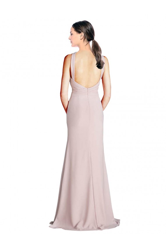 Halter Neck Soft Chiffon Sleeveless Long Bridesmaid Dress Edinburgh
