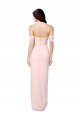 Off the Shoulder Soft Chiffon Sleeveless Pink High Low Bridesmaid Dress Edinburgh
