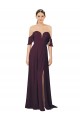 Sweetheart Soft Chiffon Cold Shoulder Grape Formal Dress / Bridesmaid Dress Edinburgh