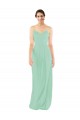 V-Neck Soft Chiffon Sleeveless Keyhole Back Mint Green Bridesmaid Dress Edinburgh