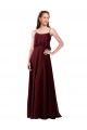 Spaghetti Straps Chiffon Sleeveless Burgundy Gold Bridesmaid Gowns Edinburgh