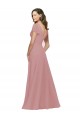 V-Neck Chiffon Flutter Sleeves V-Back Dusty Pink Bridesmaid Dress / Evening Dress Edinburgh