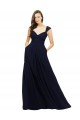 Sweetheart Chiffon Sleeveless Dark Navy Bridesmaid Gowns Edinburgh