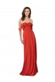 Sweetheart Soft Chiffon Sleeveless V-Back Red Bridesmaid Dress Edinburgh