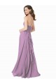 Halter Neck Soft Chiffon Sleeveless Dark Lavender Bridesmaid Dress Edinburgh