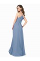 V-Neck Chiffon Sleeveless Criss Cross Back Dusty Blue Bridesmaid Dress / Evening Dress Edinburgh