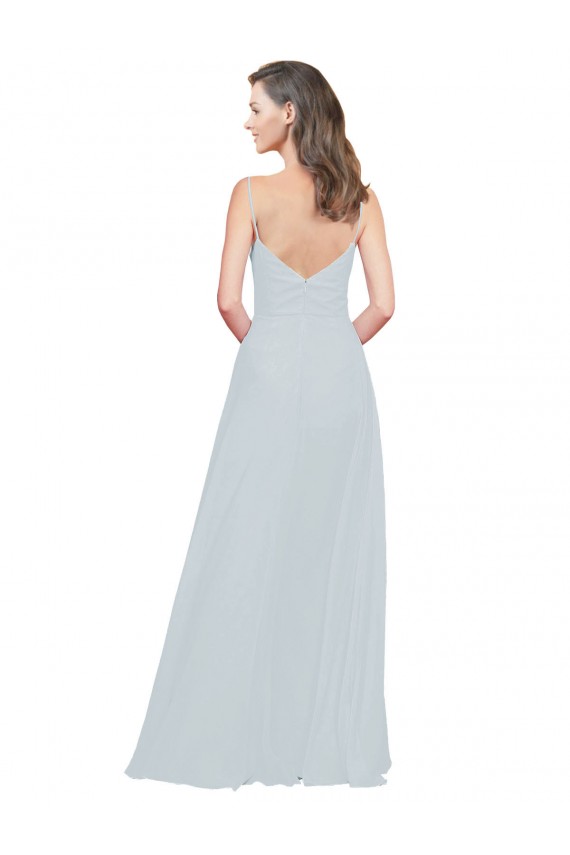 Spaghetti Straps Soft Chiffon Sleeveless Frost Bridesmaid Dress Edinburgh