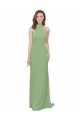Halter Neck Soft Chiffon Sleeveless Seagrass Formal Dress / Bridesmaid Dress Edinburgh