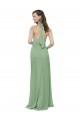 Halter Neck Soft Chiffon Sleeveless Seagrass Formal Dress / Bridesmaid Dress Edinburgh