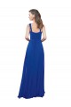 Square Neck Soft Chiffon Sleeveless Royal Blue Bridesmaid Dress Edinburgh