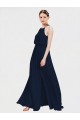 Halter Neck Chiffon Sleeveless Dark Navy Formal Dress / Bridesmaid Dress Edinburgh
