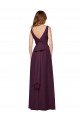 V-Neck Chiffon Sleeveless Grape Evening Gowns / Bridesmaid Dresses Edinburgh