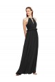 Halter Neck Soft Chiffon Sleeveless Long Black Bridesmaid Dress Edinburgh
