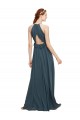 Halter Neck Soft Chiffon Sleeveless Long Black Bridesmaid Dress Edinburgh