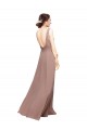V-Neck Chiffon Sleeveless Low Back Royal Blue Bridesmaid Dress Edinburgh