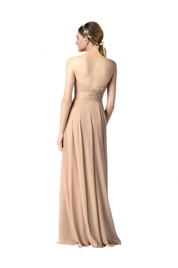 Sweetheart Soft Chiffon Sleeveless Open Back Dark Navy Evening Dress / Bridesmaid Dress Edinburgh
