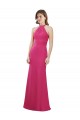 Halter Neck Soft Chiffon Sleeveless Criss Cross Open Back Ruby Bridesmaid Dress Edinburgh