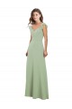Sweetheart Soft Chiffon Cap Sleeves Low Back Smoke Green Bridesmaid Dress / Formal Dress Edinburgh