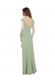 Sweetheart Soft Chiffon Cap Sleeves Low Back Smoke Green Bridesmaid Dress / Formal Dress Edinburgh