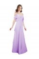Off the Shoulder Soft Chiffon Cold Shoulder Lilac Formal Dress / Bridesmaid Dress Edinburgh