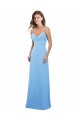 Spaghetti Straps Soft Chiffon Sleeveless Open Back Periwinkle Bridesmaid Dress Edinburgh