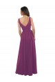 V-Neck Soft Chiffon Sleeveless V-Back Wild Berry Bridesmaid Dress Edinburgh