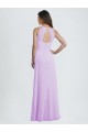 Halter Neck Soft Chiffon Sleeveless Keyhole Back Lilac Bridesmaid Dress / Formal Dress Edinburgh