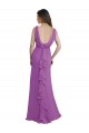 V-Neck Soft Chiffon Sleeveless Low Back Dahlia Bridesmaid Dress Edinburgh