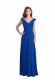 V-Neck Chiffon Sleeveless Royal Blue Bridesmaid Dress / Evening Dress Edinburgh
