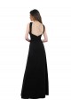 Halter Neck Soft Chiffon Sleeveless Open Back Black Bridesmaid Dress Edinburgh