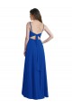 Spaghetti Straps Soft Chiffon Sleeveless Open Back Royal Blue High Low Bridesmaid Dress Edinburgh
