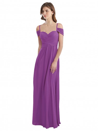 Sweetheart Soft Chiffon Cold Shoulder Dahlia Bridesmaid Dress Edinburgh