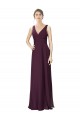 V-Neck Soft Chiffon & Lace Sleeveless Grape Bridesmaid Gown Edinburgh