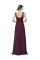 V-Neck Soft Chiffon & Lace Sleeveless Grape Bridesmaid Gown Edinburgh