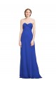 Sweetheart Soft Chiffon Sleeveless Royal Blue Bridesmaid Gown Edinburgh