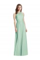 Halter Neck Soft Chiffon Sleeveless Open Back Mint Green Semi Formal Evening Dress / Bridesmaid Dress Edinburgh