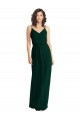 V-Neck Soft Chiffon Sleeveless Low Back Ever Green Semi Formal Evening Dress / Bridesmaid Dress Edinburgh