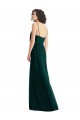 V-Neck Soft Chiffon Sleeveless Low Back Ever Green Semi Formal Evening Dress / Bridesmaid Dress Edinburgh