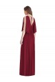 V-Neck Soft Chiffon Sleeveless Tie Back Dark Navy Semi Formal Evening Dress / Bridesmaid Dress Edinburgh