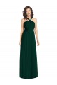 Halter Neck Soft Chiffon Sleeveless Long Ever Green Bridesmaid Dress Edinburgh