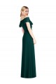 Spaghetti Straps Soft Chiffon Cold Shoulder Ever Green Semi Formal Evening Dress / Bridesmaid Dress Edinburgh