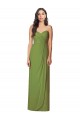 Sweetheart Soft Chiffon Sleeveless Olive Green Bridesmaid Dress Edinburgh