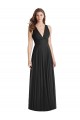 V-Neck Soft Chiffon Sleeveless Criss Cross Back Black Bridesmaid Dress Edinburgh