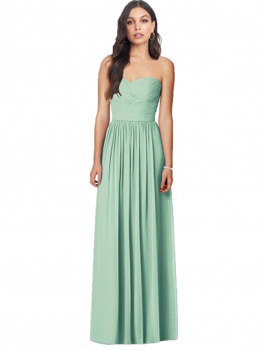Sweetheart Soft Chiffon Sleeveless Mint Green Bridesmaid Dress Edinburgh