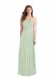 Spaghetti Straps Soft Chiffon Cold Shoulder Sage Semi Formal Evening Dress / Bridesmaid Dress Edinburgh