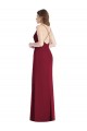 Spaghetti Straps Soft Chiffon Sleeveless Criss Cross Back Hunter Bridesmaid Dress Edinburgh