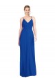 Spaghetti Straps Soft Chiffon Sleeveless Criss Cross Back Royal Blue Formal Dress / Bridesmaid Dress Edinburgh
