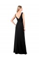 V-Neck Soft Chiffon Sleeveless V-Back Black Prom Dress / Bridesmaid Dress Edinburgh