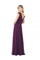V-Neck Soft Chiffon Cap Sleeves Grape Formal Dress / Bridesmaid Dress Edinburgh
