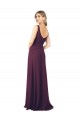 V-Neck Chiffon Sleeveless Grape Bridesmaid Dress Edinburgh